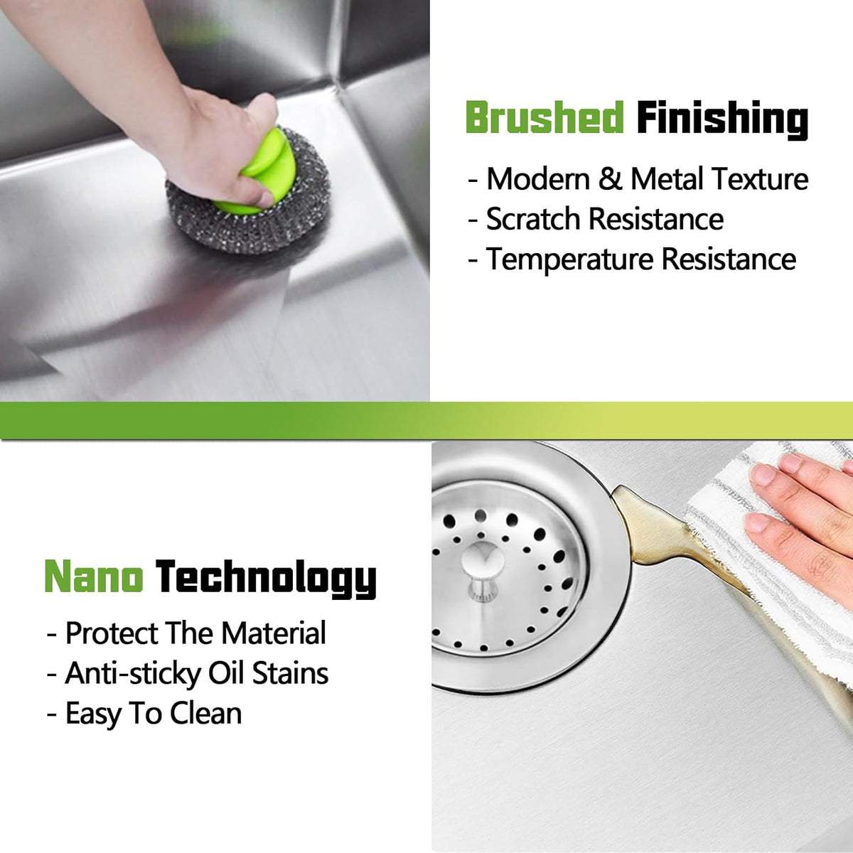 Kitchen Sink, 33x22 Inch Stainless Steel Drop In Modern Single Bowl Topmount Kitchen Sink Combo-Silicon Mat,Drain Strainer Set Offering Large Basin And Compatibility With Various Kitchen&Bar Style