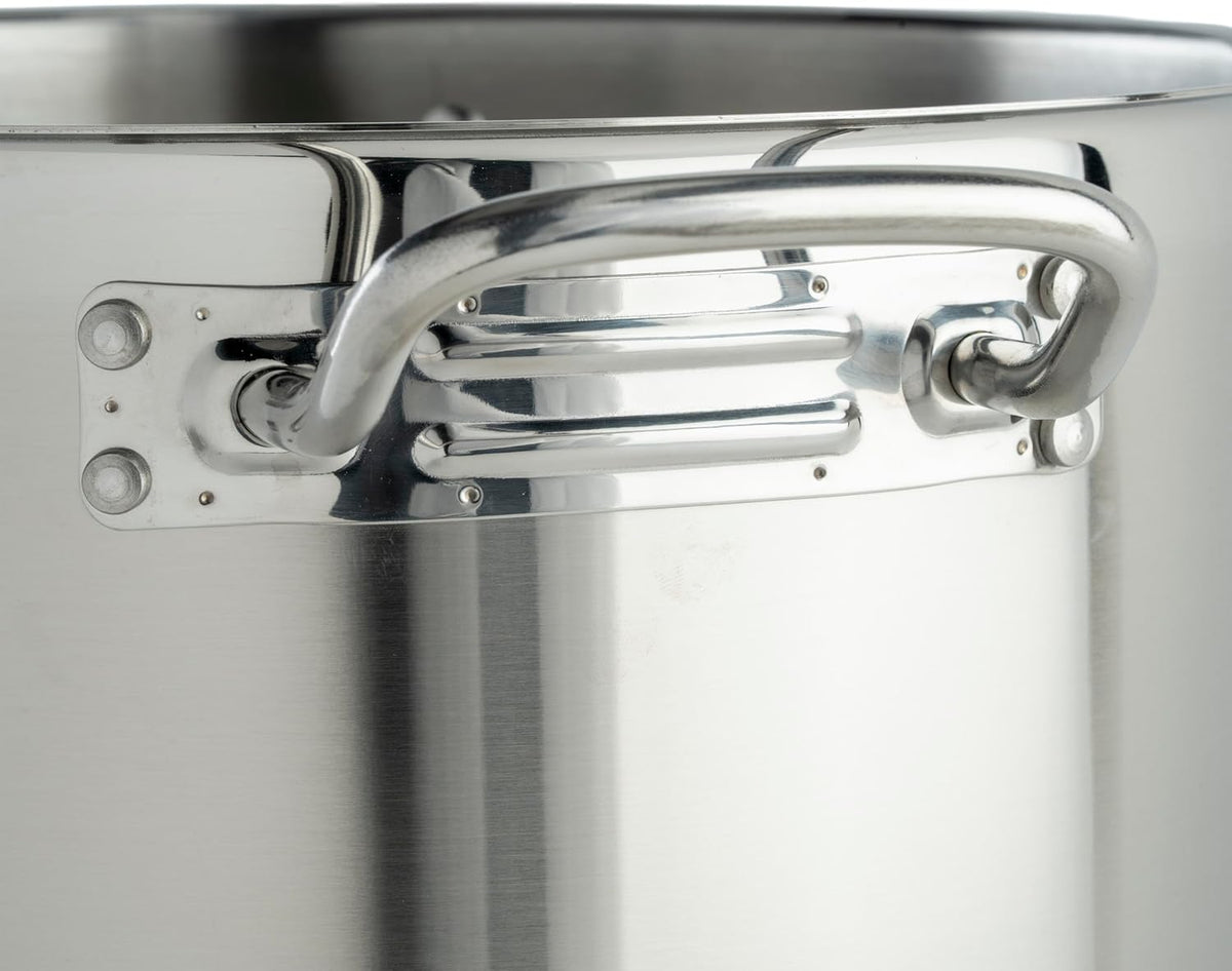 Winware Stainless 20-Quart Steel Stock Pot with Cover, Silver