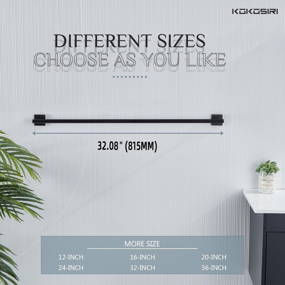 KOKOSIRI Bathroom Towel Bar 32'' Towel Holder for Bath Kitchen Cabinet Towel Rails 32 Inch Oil Rubbed Bronze Stainless Steel B4005ORB-L32