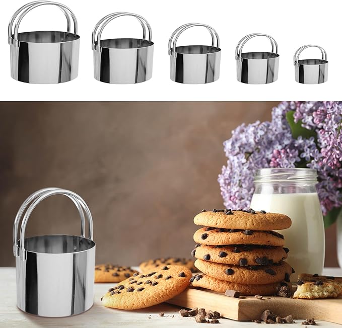 Biscuit Cutter,Pastry Cutter, Bench Scraper, Silicone Pastry Dough Baking Mat Set, Baking Tools and Accessories Kit