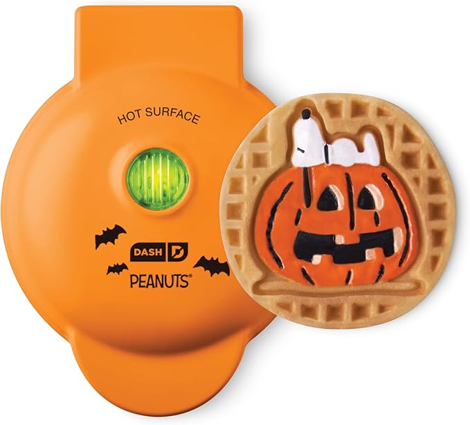 Peanuts x Dash Snoopy Jack-o-Lantern Mini Waffle Maker