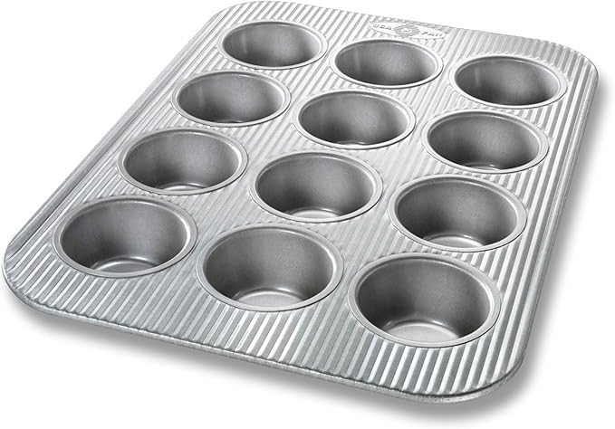 USA Pan Bakeware Muffin Pan, 12-Well, Aluminized Steel