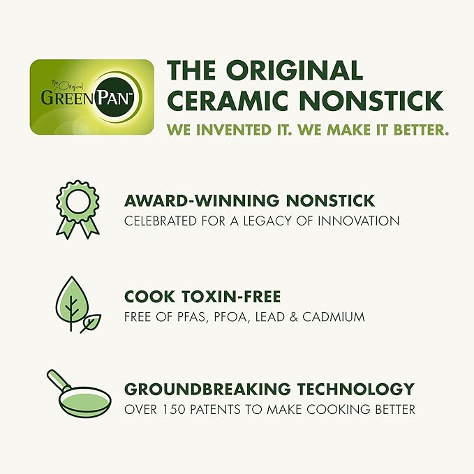 GreenPan Elite Essential Smart Electric 6QT Skillet Pot,Sear Saute Stir-Fry and Cook Rice, Healthy Ceramic Nonstick and Dishwasher Safe Parts, Easy-to-use LED Display, PFAS-Free, Ponderosa Pine
