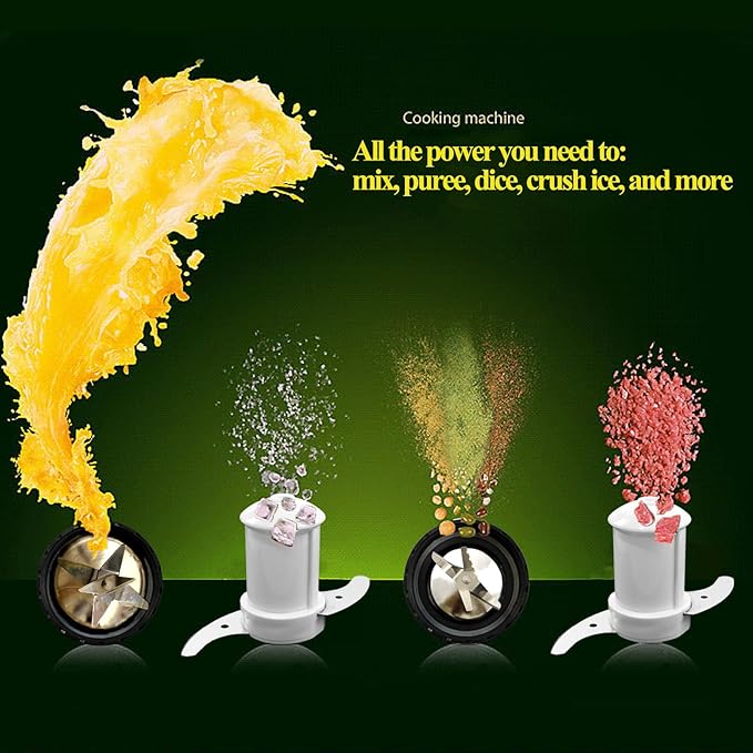 Grinder Blender and Food Processor for Kitchen, 4 Functions for Shakes and Smoothies, Meat Chopped,Dry Grinding & more With 800W 2 Speed Motor Electric Mixer Machine