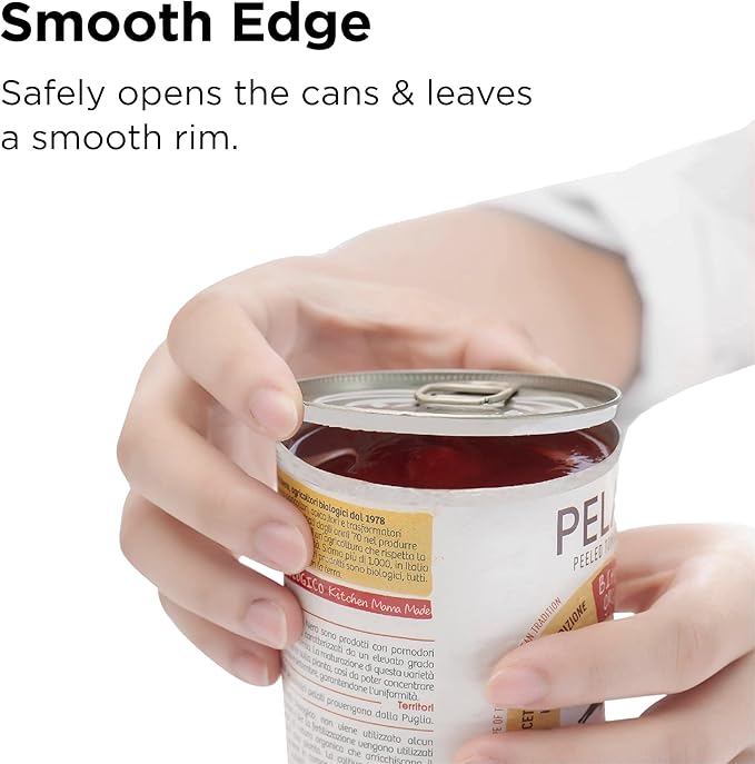 Kitchen Mama Auto 2.0 Electric Can Opener: Blade Opens Almost Any Can Pop or Soda Can - Automatic, Hands Free, Safe, Smooth Edge, Lid Remover, Battery Operated, Cordless, YES YOU CAN (Red)