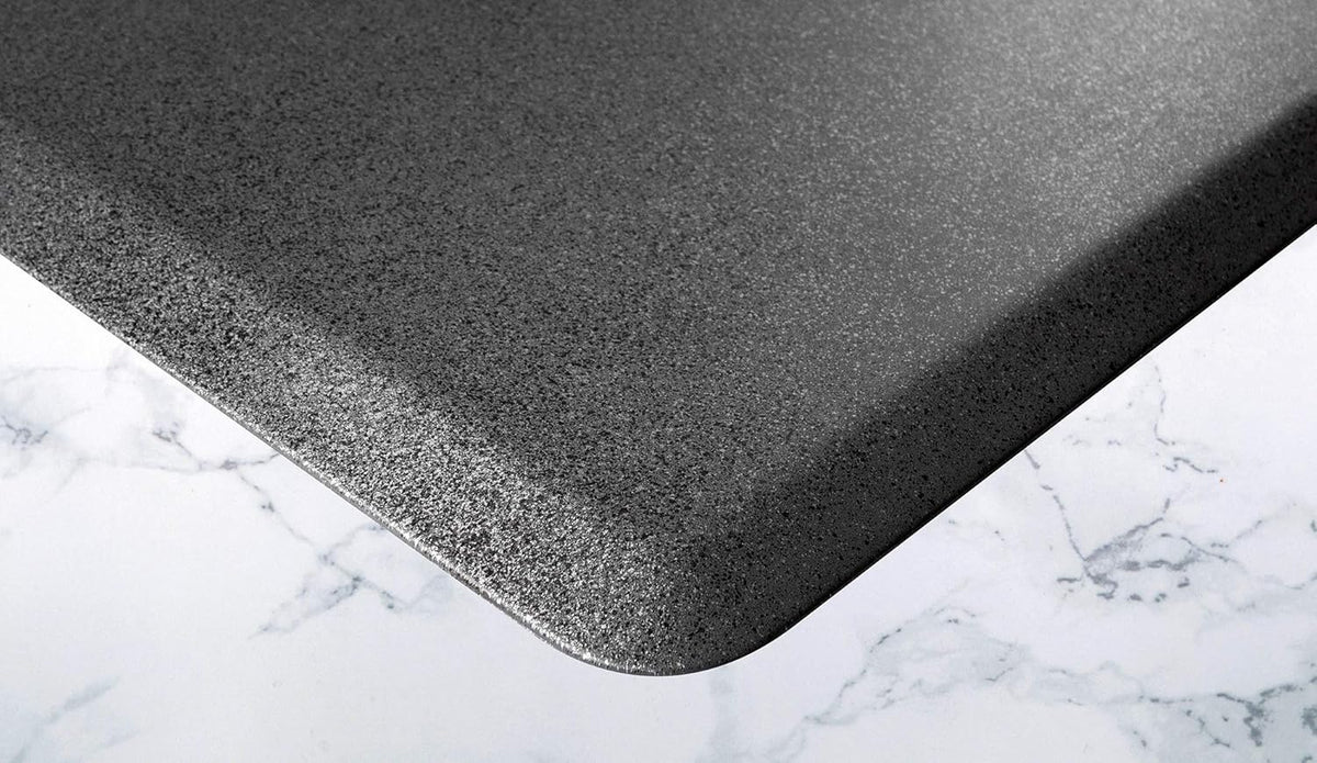 WellnessMats Granite Anti-Fatigue Mat - Comfort, Support & Style - Non-Slip, Non-Toxic - 6'x2'x 3/4"x 3/4" Granite Steel