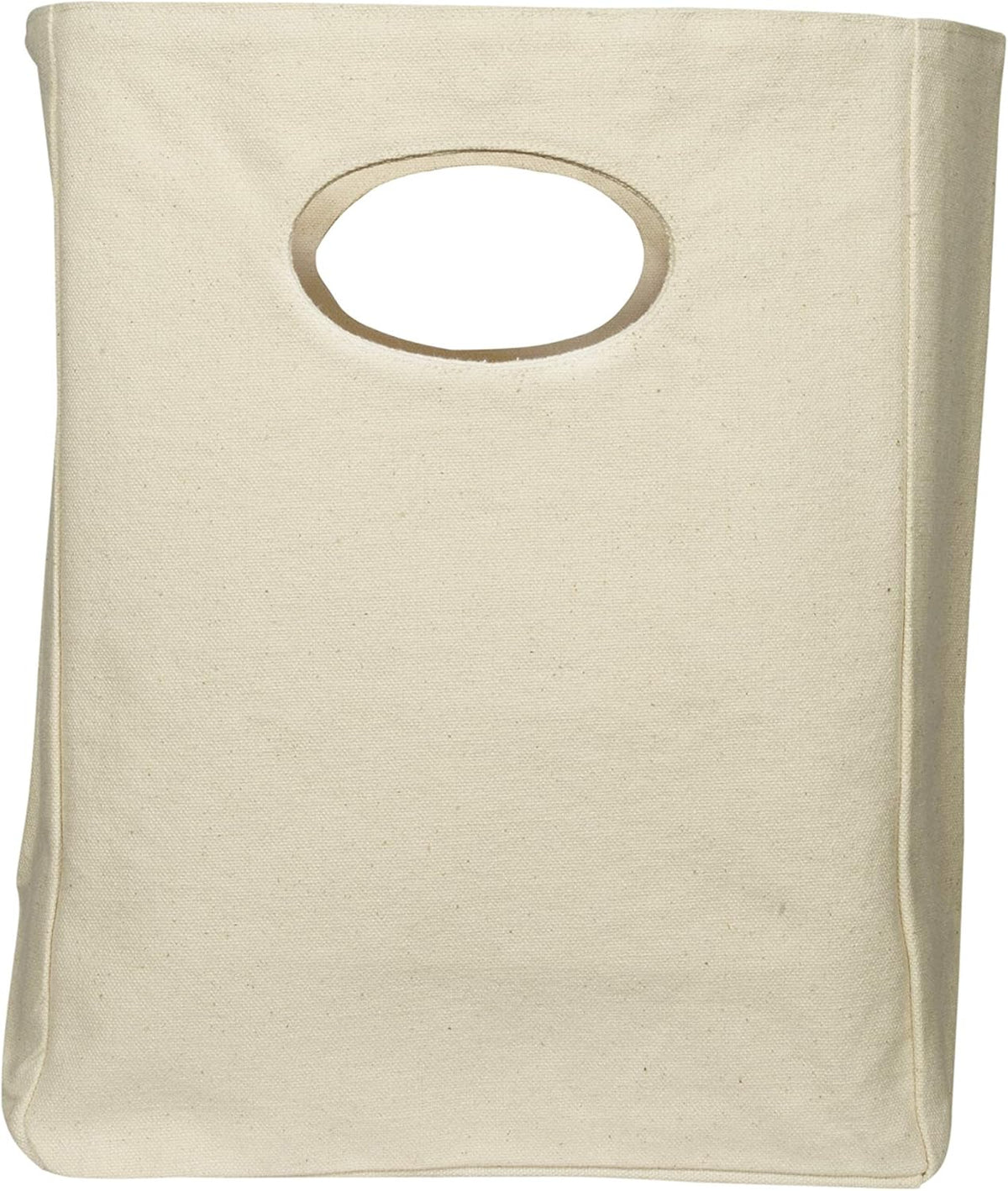 Organic Cotton Canvas Lunch Bag - Eco Friendly & Machine Washable | Perfect for Men, Women & Kids | Reusable Lunch Tote for Work, School - Easy to Clean Water Resistant (White - 2 Pack)