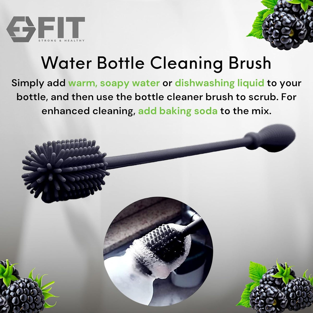 FIT Strong & Healthy 32 oz Glass Water Bottle with Straw Lid, Time Marker, Sleeve & Extra Lid - Motivational, Wide Mouth 1 Liter Glass Drinking Bottle
