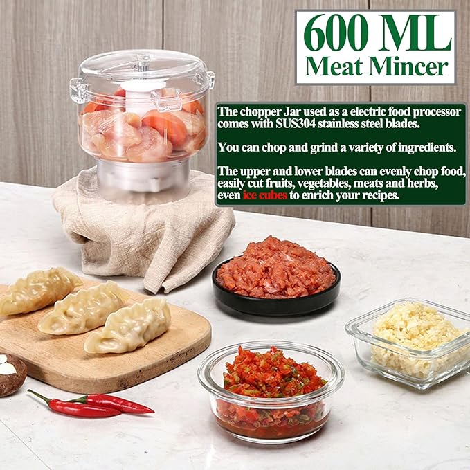 Grinder Blender and Food Processor for Kitchen, 4 Functions for Shakes and Smoothies, Meat Chopped,Dry Grinding & more With 800W 2 Speed Motor Electric Mixer Machine