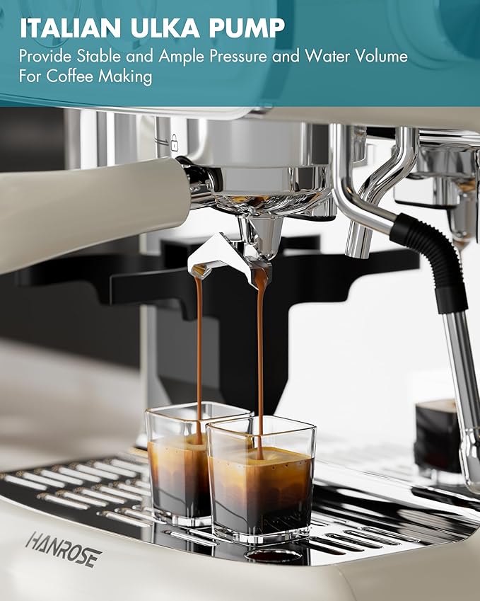 Espresso Machine With Grinder, 20 Bar Espresso Machine with Milk Frother Steam Wand, Espresso Machines for Home, Expresso Coffee Machines Professional, Cappuccino Latte Machine