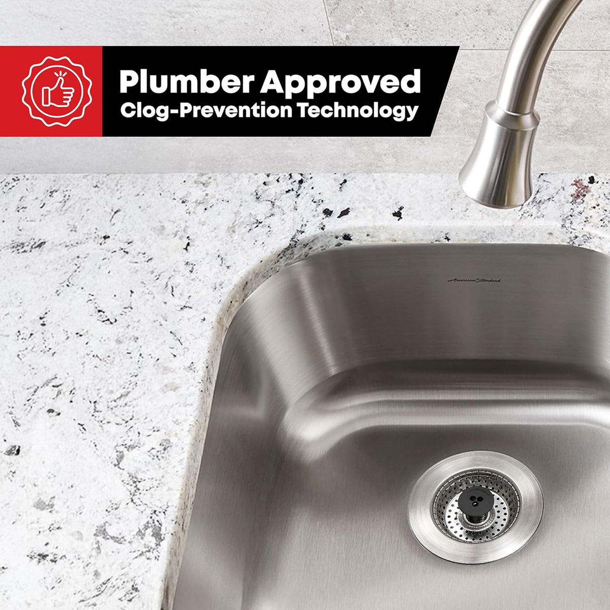 Kitchen SinkShroom Revolutionary Clog-Free Stainless Steel Sink Strainer, Chrome gray