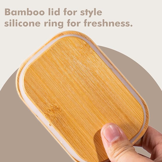63oz 3PCS Rectangle Glass Storage Containers with Bamboo Lids, Glass Jars with Lids, Clear Food Jar, Square Canister, Pantry Organizers and Storage for Flour, Pasta, Coffee, Tea, Snack, Cookie
