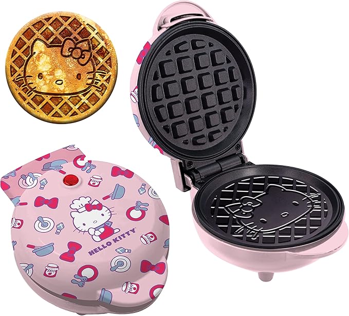 Uncanny Brands Hello Kitty Mini Waffle Maker - Cook With Your Favorite Kitty Character
