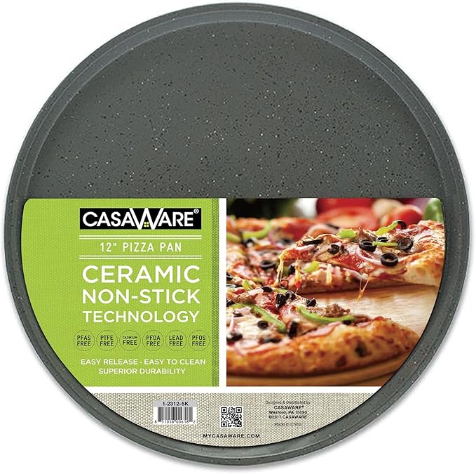 casaWare Pizza/baking Pan 12-inch (Silver Granite)