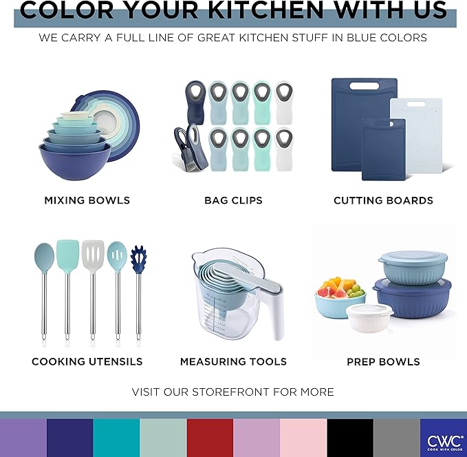 COOK WITH COLOR Silicone Oven Mitts- Heat Resistant Gloves with Soft Quilted Lining Oven Mitt Pot Holders for Cooking and BBQ, Navy, Material Mitt Set