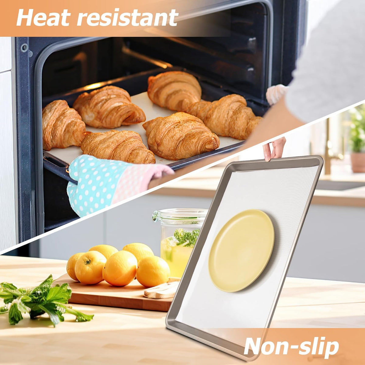 Silicone Baking Mat Roll, Non-Stick Heat Resistant Food Grade Baking Mats, Non-Slip Reusable Air Fryer Linner, Freeze Dryer Mat, Counter Mat, Oven Liner, Refrigerator Liners - 12IN x 10FT