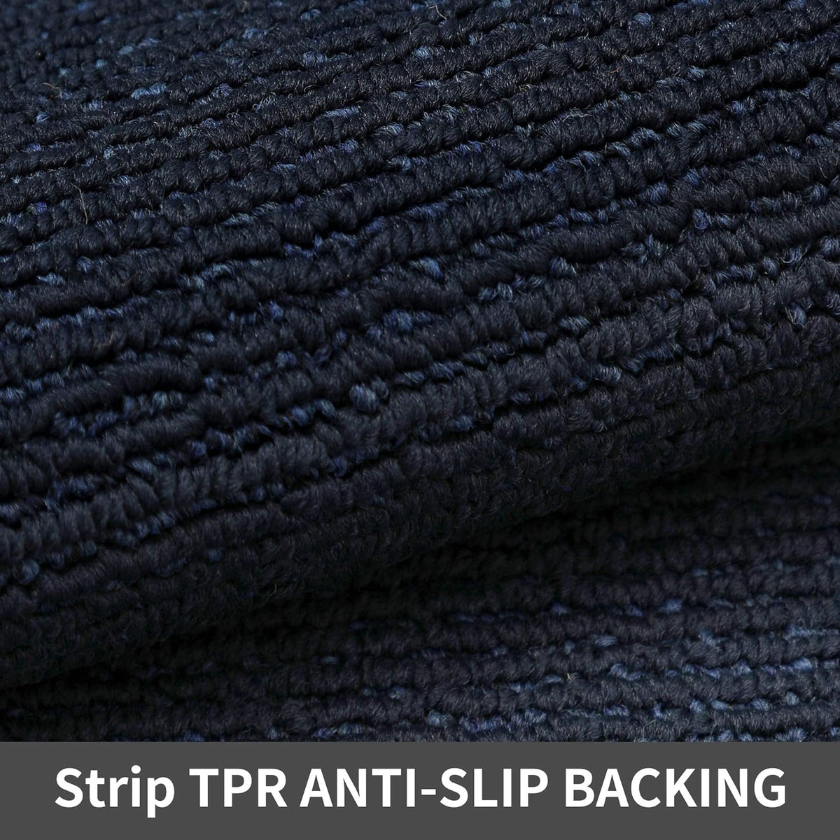 COSY HOMEER 20x30 Inch/20X48 Inch Kitchen Rug Mats Made of 100% Polypropylene Strip TPR Backing 2 Pieces Soft Kitchen Mat Specialized in Anti Slippery and Machine Washable,Navy
