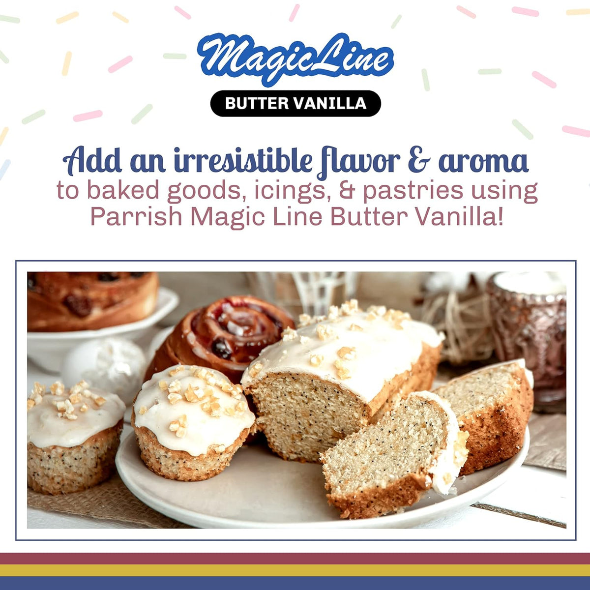 Magic Line Butter Vanilla Flavoring Oil for Baking - Replaces Vanilla Flavor Extracts (32 Ounces)