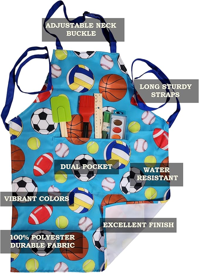 Kids Apron - cooking, gardening, artist, painting, cleaning, baking, pottery, chef, kitchen - gift boys, girls
