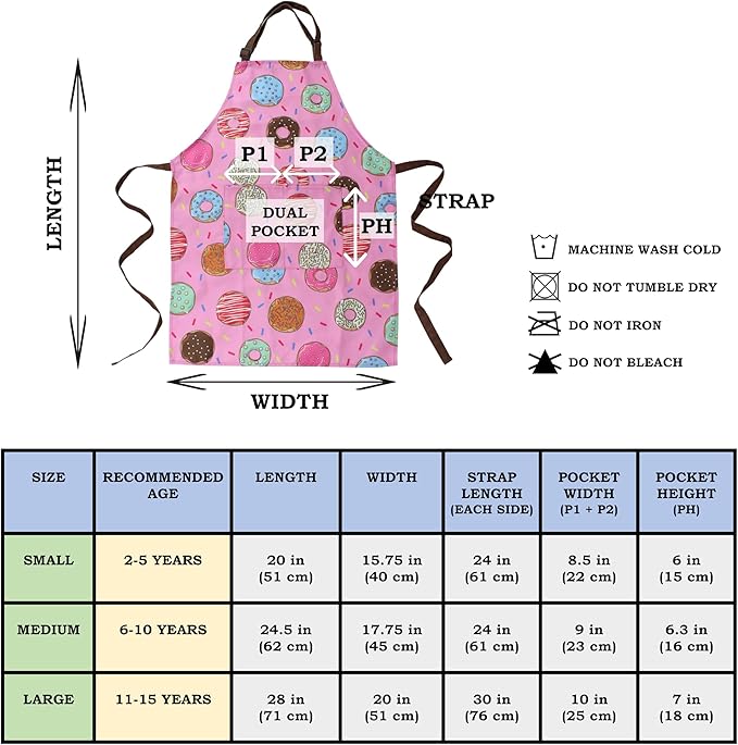 Kids Apron - cooking, gardening, artist, painting, cleaning, baking, pottery, chef, kitchen - gift boys, girls