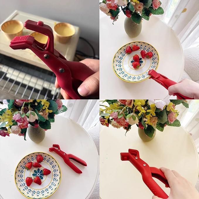 2PCS Anti-Scald Bowl Clip,For Kitchen, Hot Bowl Dish Plate Gripper Clips Tongs Clamp Holder, Kitchen Silicone Anti Slip Clip 2025 Upgraded Silicone Clip