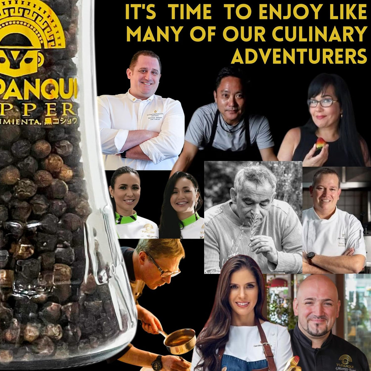 YUPANQUI Organic Black Pepper Grinder Manual Pepper Grinder 3.5oz Award-Winning Gourmet Peppercorns Peppermill BLACK IMPERIAL, Best Black Peppercorn Grinder for Kitchen