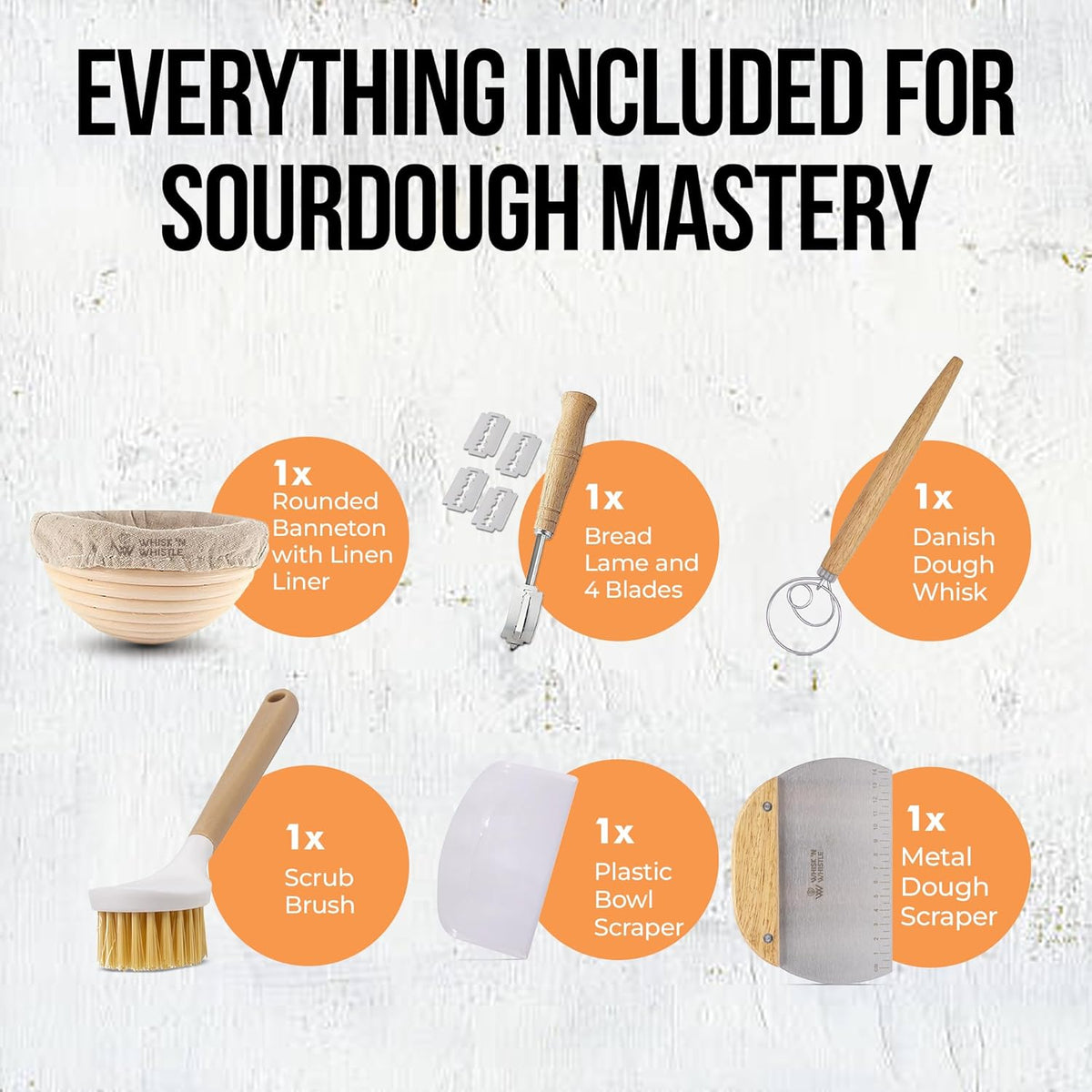 Trailblaze Banneton Bread Proofing Basket - Sourdough Bread Baking Supplies – Sourdough Starter Kit – Sourdough Proofing Basket Gift for Bakers - Round Bread Basket (9 Inch)