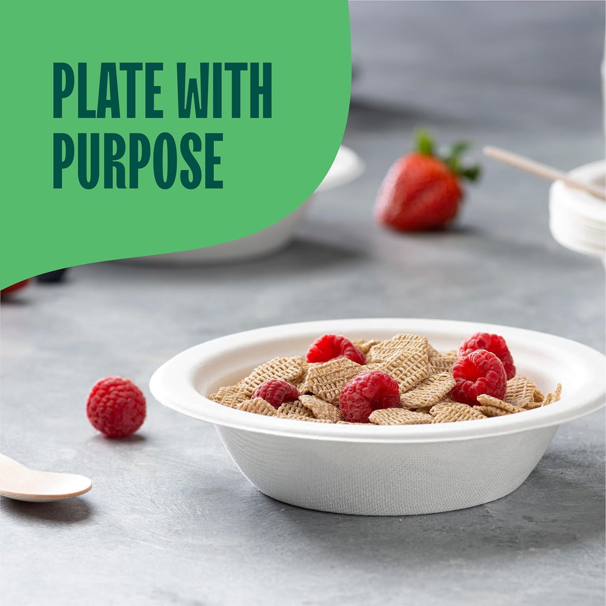 100% Compostable Paper Bowls 12 oz. [1000 Count] Heavy-Duty Soup Bowls - Natural White Color Unbleached Bagasse Bowls - Eco-Friendly Disposable Biodegradable Sugarcane - [Bulk Case 8/125 Pack]