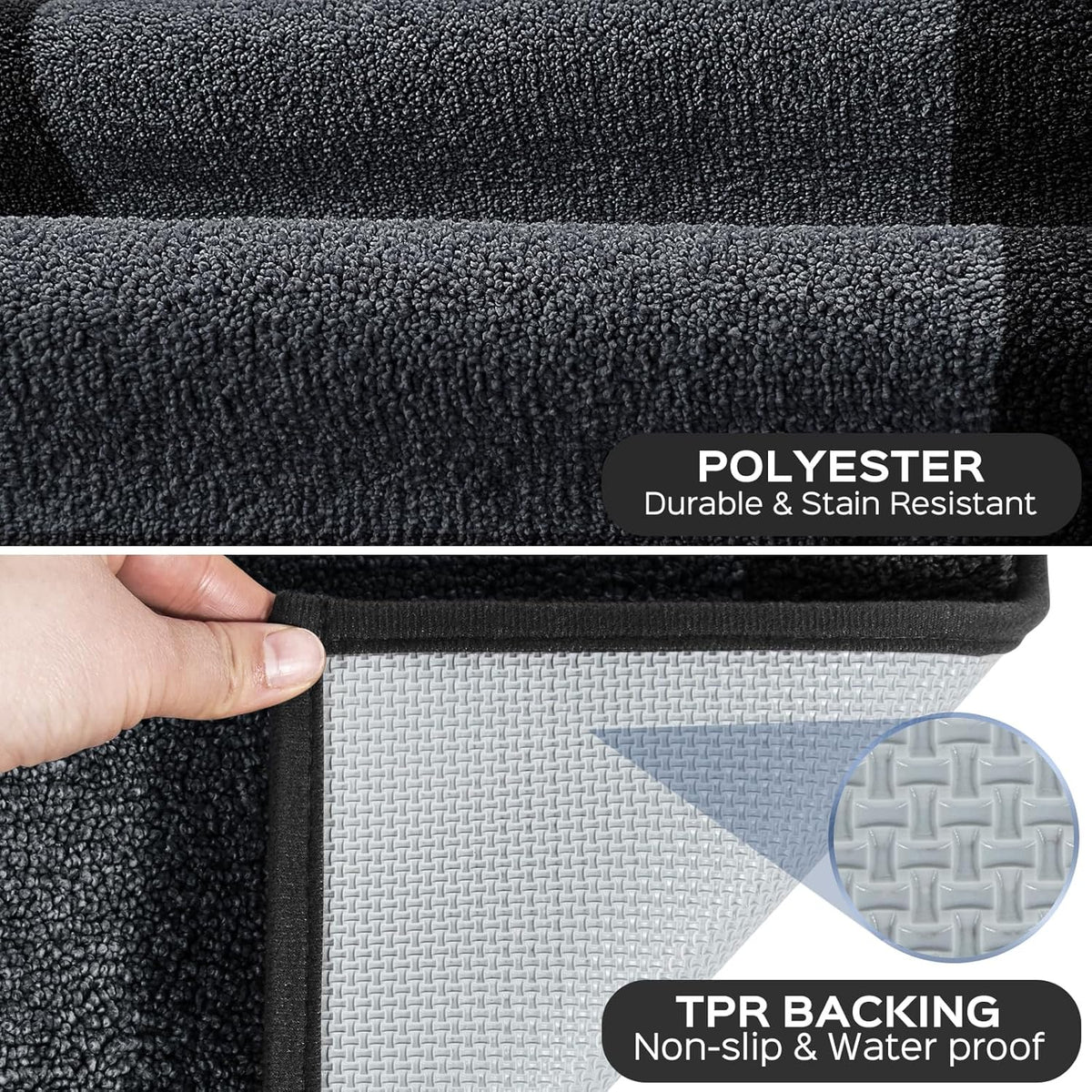 Machine Washable Kitchen Rug 24" x 36", Non Slip Kitchen Mat for Floor, Absorbent Entrance Throw Rug for Bedroom, Hallway, Bathroom, Door