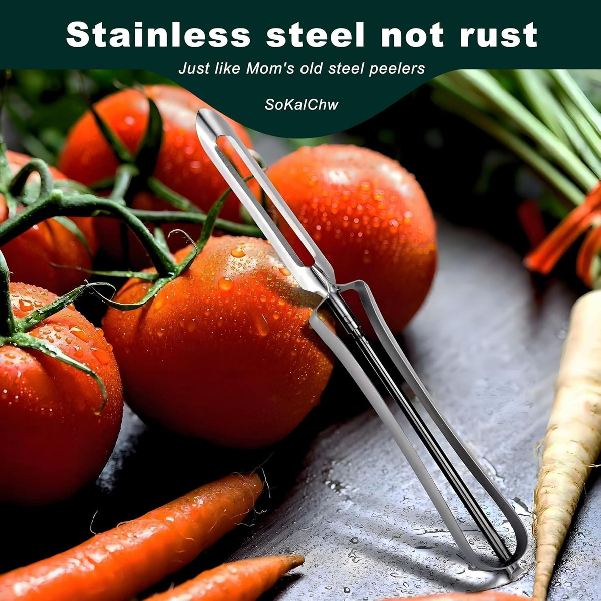 Best Vegetable Carrot Potato Peelers for Kitchen, 2 Pcs, Just Like Mom's old steel Fruits Peeler(52877)