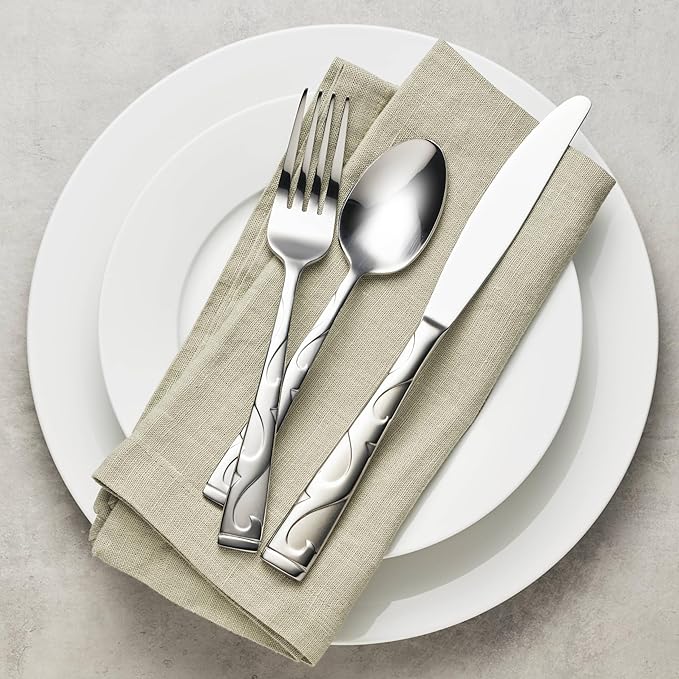 Oneida Tuscany 20-Piece Flatware Set, Service for 4, Silver