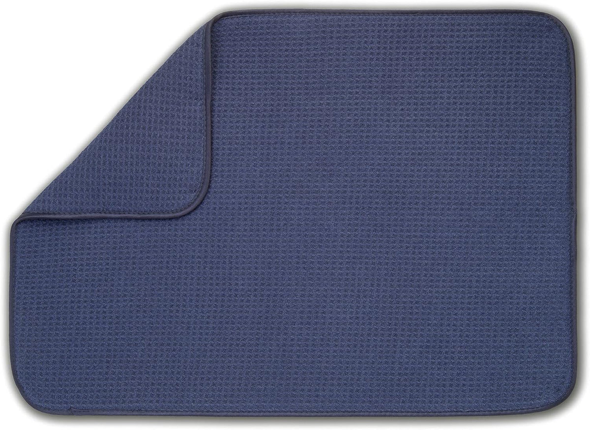 Bellemain XXL Dish Mat Microfiber Dish Drying Mat, Super absorbent (16" x 18", Navy)