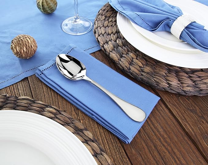 Artaste Rain 18/10 Stainless Steel (Silver (Set of 12), Dinner Spoon (7.5 Inch))