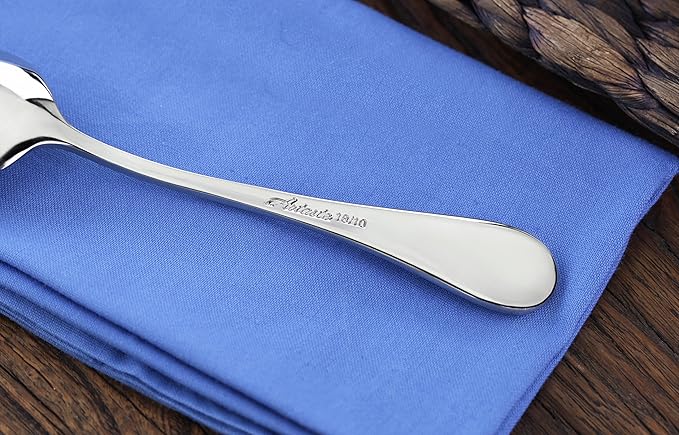 Artaste Rain 18/10 Stainless Steel (Silver (Set of 12), Bouillon Spoon (6-Inch))