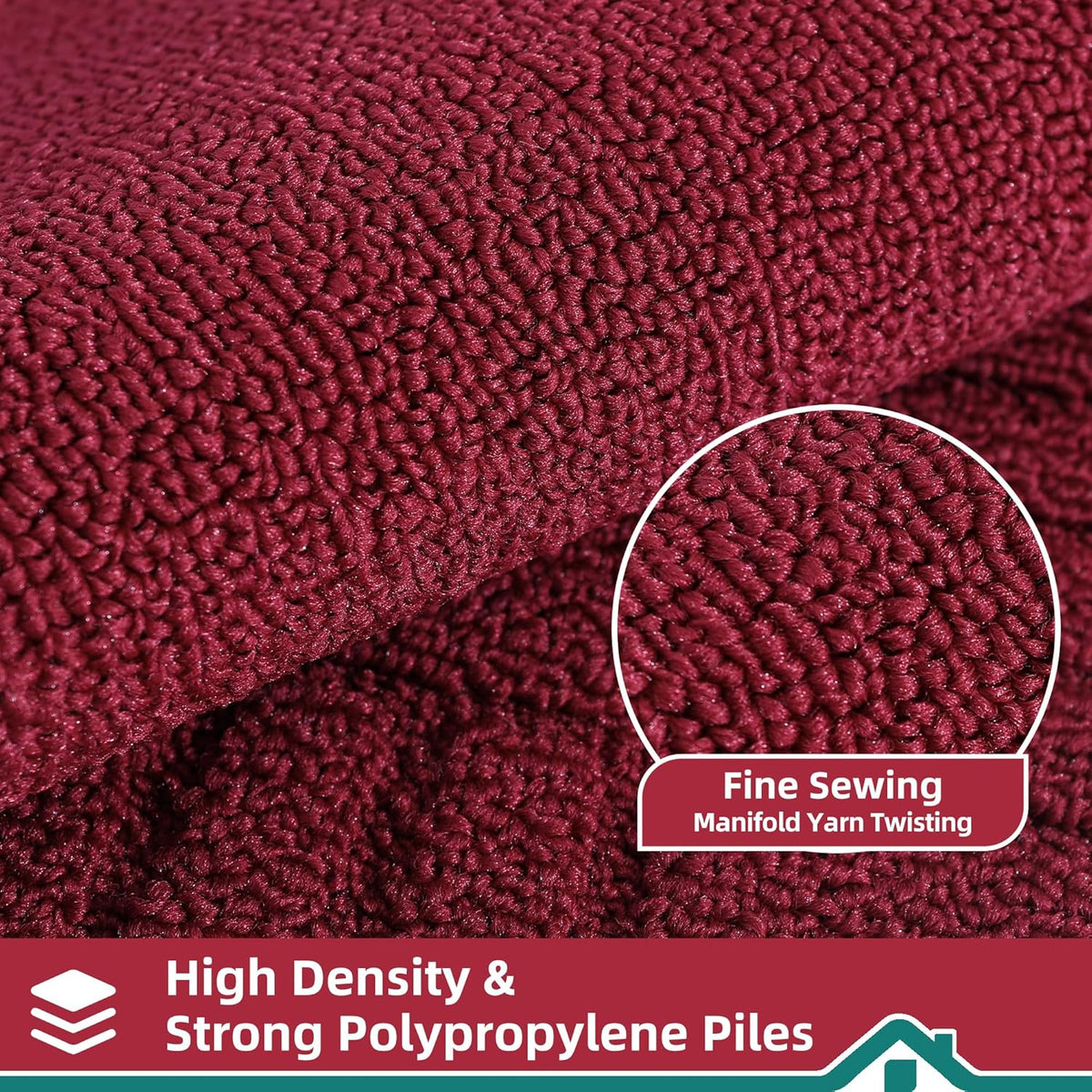 BEQHAUSE-Kitchen-Rugs-and-Mats Non Skid Washable Kitchen Mats for Floor Red Kitchen Rug Polypropylene Kitchen Mat with TPR Backing 24”x35”