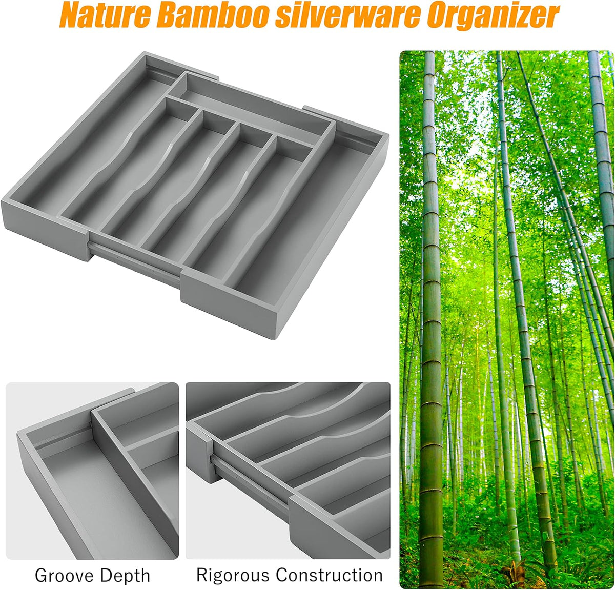 Kitchen Silverware Drawer Organizer and Storage Best Grandpa Grandfather Elder Men Father Day Grandparents Great Papaw Peepaw Grampy Pawpaw Granddad Happy Birthday Christmas Xmas Unique Cool Gifts