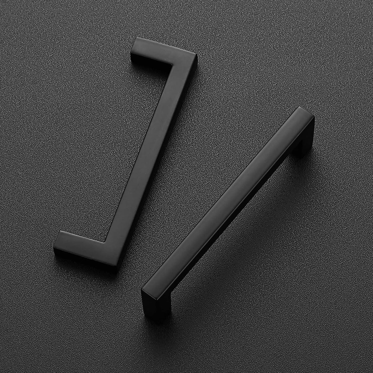 Ravinte 10 Pack Solid 3-3/4 Inch Center to Center Slim Square Bar Drawer Handles Kitchen Cabinet Handles Black Drawer Pulls Kitchen Cabinet Hardware Kitchen Handles Matte Black Cabinet Pulls