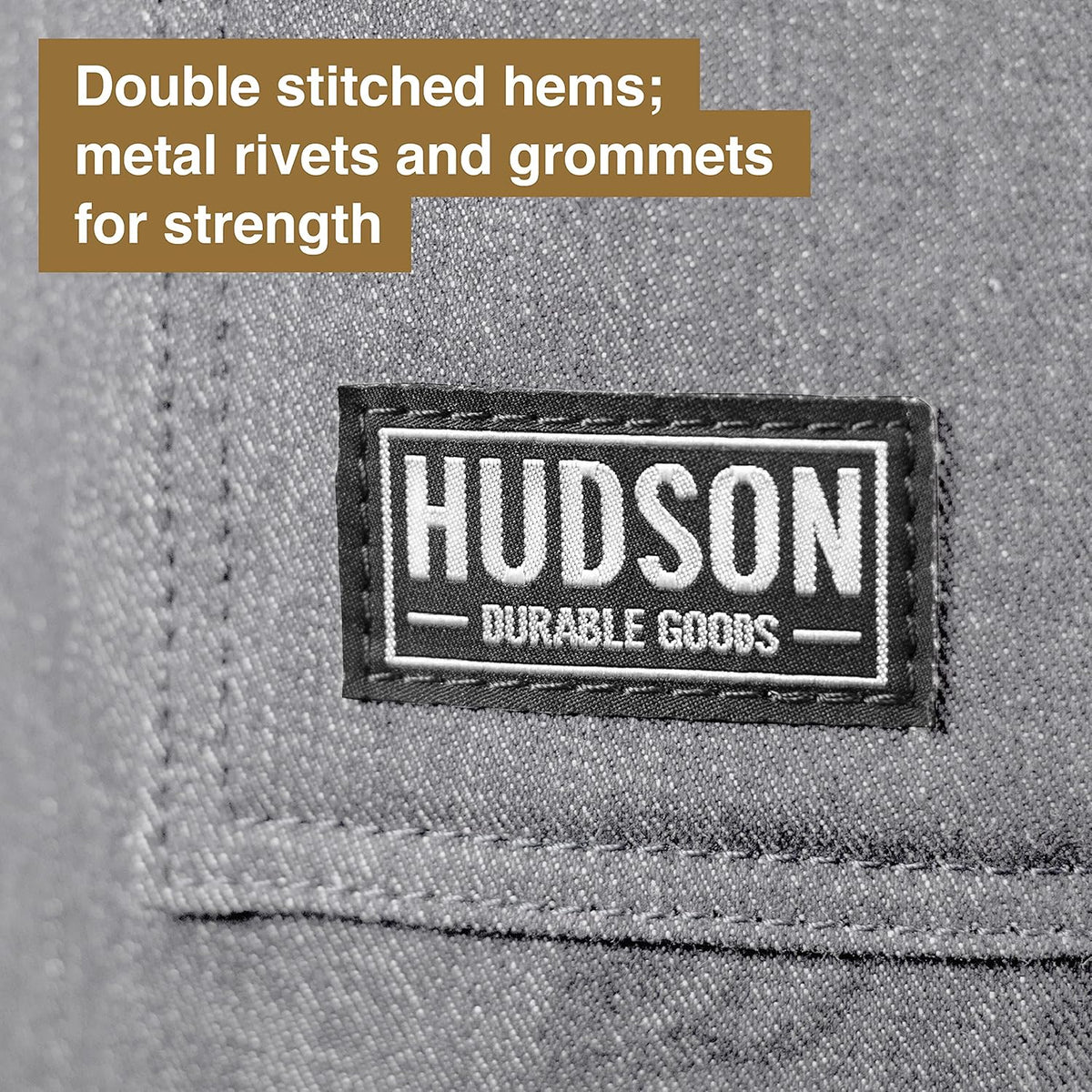 Hudson Durable Goods - Professional Grade Chef Apron for Kitchen, BBQ & Grill